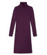 Gestreiftes Damen-Kleid mit Rollkragen aus ultra-leichter Baumwolle