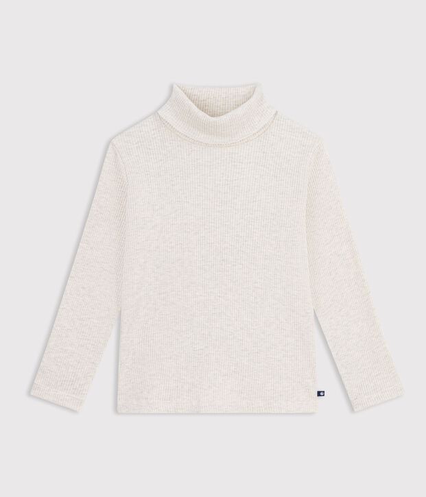 Kinder-Rollkragenshirt aus einfarbiger Baumwolle MONTELIMAR CHINE