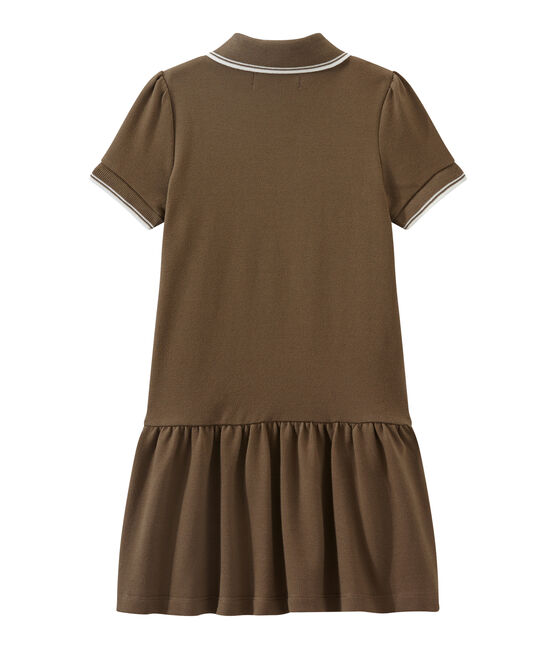 Dieses Mädchen-Kurzarmkleid braun SHITAKE