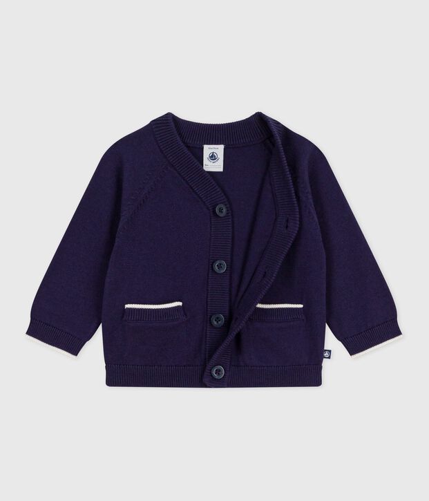Baby-Cardigan aus einfarbiger Baumwolle SOIR