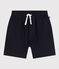 Kinder-Shorts aus Baumwoll-Twill und Leinen blau SMOKING