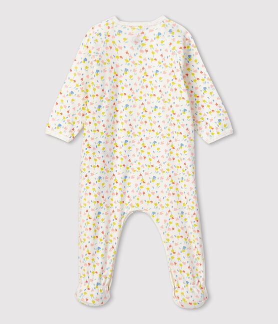 Baby-Strampler aus Bio-Baumwolle mit floralem Muster für Mädchen weiss MARSHMALLOW/weiss MULTICO