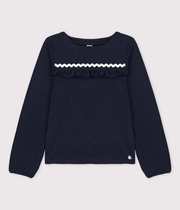 Lang&auml;rmeliges Kinder-T-Shirt aus Baumwolle f&uuml;r M&auml;dchen SMOKING