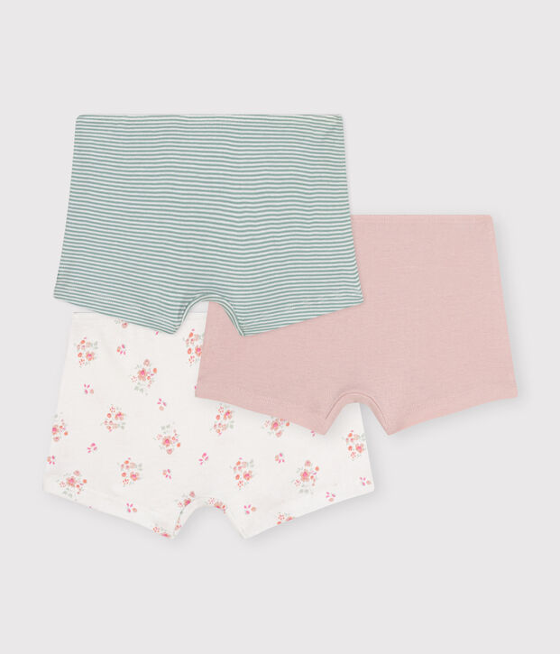 3er-Set Kinder-Shortys aus Baumwolle mit Blumenmotiv vielfarbig