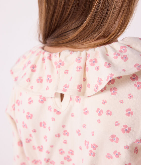 Langärmeliges Kinder-T-Shirt aus bedruckter Baumwolle MILK/ MULTICO