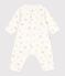 Baby-Bodyjama ohne F&uuml;&szlig;chen aus Baumwolle mit Blumenmotiv weiss MARSHMALLOW/weiss MULTICO