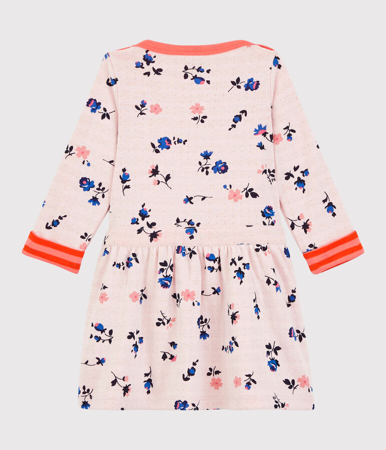 Baby-Kleid aus Baumwolle f&uuml;r M&auml;dchen orange/orange