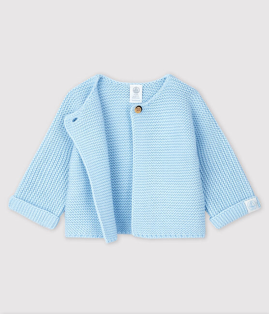 Baby-Cardigan aus Bio-Baumwollstrick blau TOUDOU
