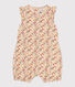 Baby-Kurzoverall aus bedrucktem Popeline