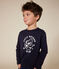 Langärmeliges Kinder-T-Shirt aus feinem Jersey für Jungen blau SMOKING