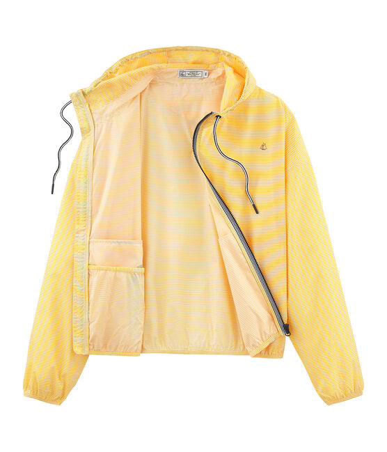 Kurze winddichte jacke unisex gelb HONEY/weiss MARSHMALLOW