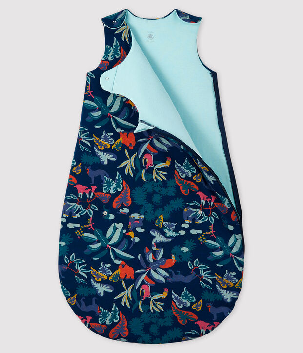Kompakter Baby-Schlafsack blau/vielfarbig