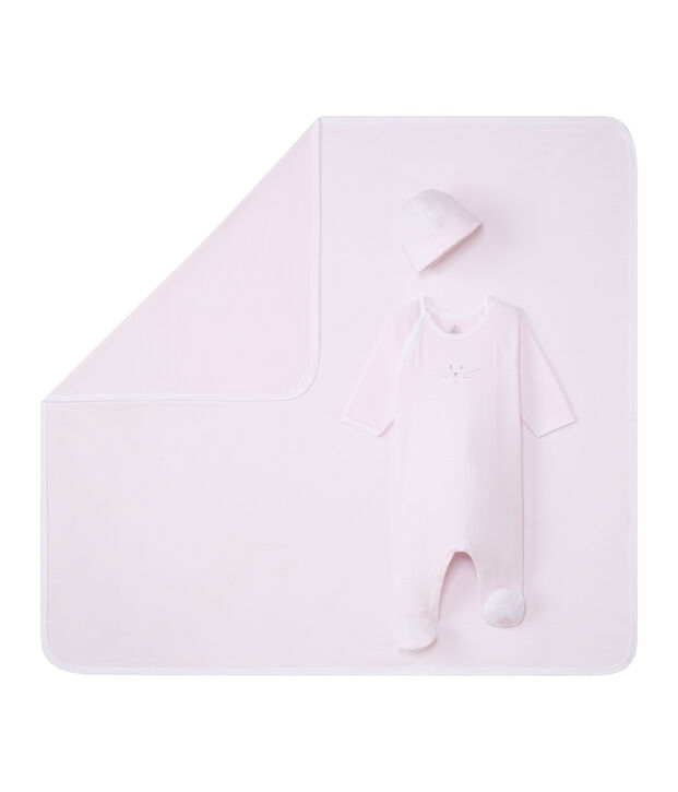 Unisex Baby Artikel aus 1x1 Rippstrick im Geschenkset vielfarbig