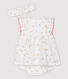 Ärmelloses Baby-Kleid mit Bloomers und Haarband für Mädchen