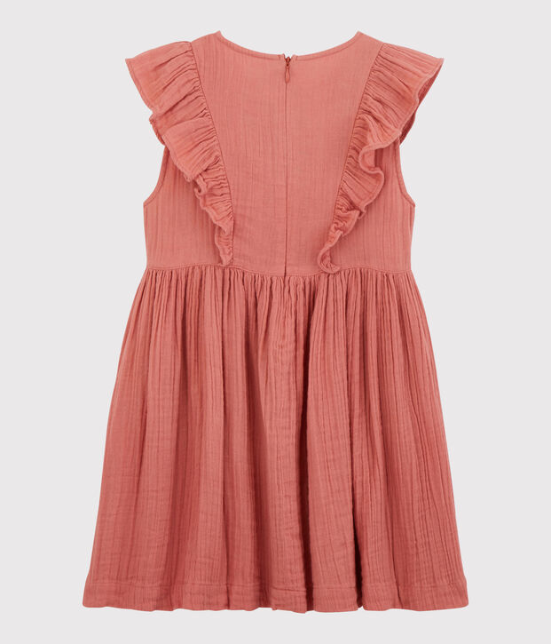 Kleid aus Bio-Baumwollgaze f&uuml;r M&auml;dchen rosa