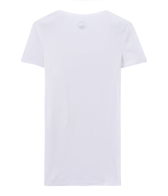 Damen-T-Shirt aus leichter Baumwolle weiss LAIT