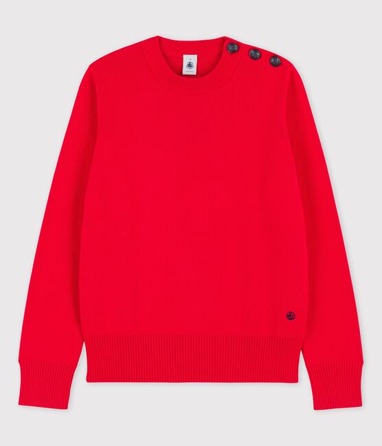 Marinepullover aus Baumwolle für Damen rot PEPS
