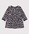 Bedrucktes langärmeliges Babykleid aus gestepptem Doppeljersey blau SMOKING/ AVALANCHE