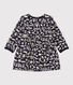 Bedrucktes langärmeliges Babykleid aus gestepptem Doppeljersey
