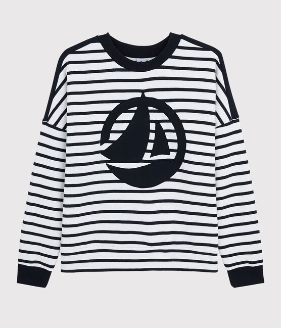 Damen Sweatshirt weiss MARSHMALLOW/blau SMOKING