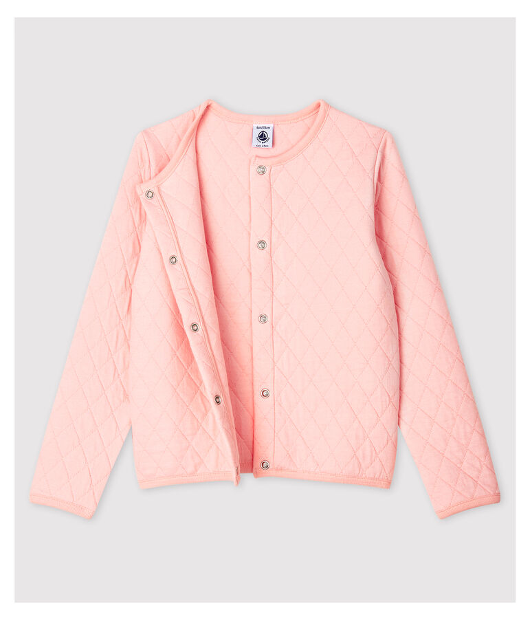 Kinder-Cardigan aus Doppeljersey M&auml;dchen rosa