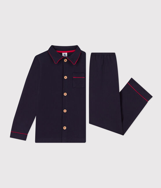 Kinderpyjama aus Jersey für Jungen blau SMOKING