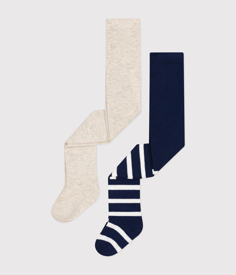 2er-Set Baby-Strumpfhosen aus Baumwolljersey vielfarbig