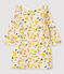 Langärmeliges Baby-Kleid für Mädchen beige MONTELIMAR/weiss MULTICO