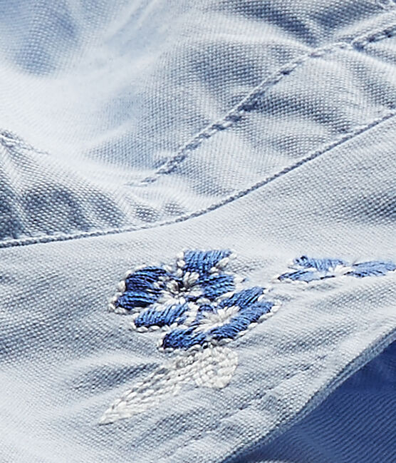Einfarbiger Baby-Mädchen-Hut blau Bleu