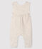 Lange Baby-Latzhose für Mädchen beige MONTELIMAR CHINE