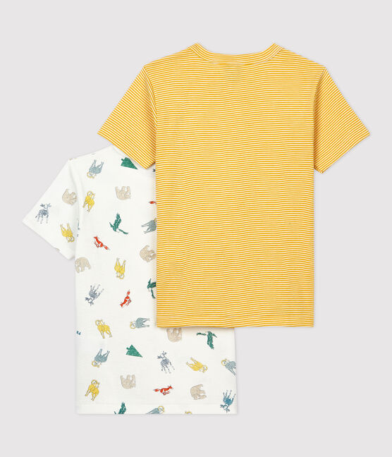 2er-Set kurzärmelige T-Shirts aus Bio-Baumwolle mit Mufflon-Motiv für Jungen variante 1