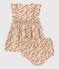 Ärmelloses Baby-Kleid und Bloomers aus Popeline weiss AVALANCHE/ MULTICO