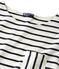 T-shirt femme manches longues en côte originale beige COQUILLE/blau SMOKING