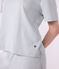 Damen-Pyjama aus Baumwolle mit weiten Beinen und Streifen grau/weiss