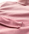 Klassischer Unterziehpullover aus gestreifter Baumwolle für Damen rot SANGRIA/ MARSHMALLOW