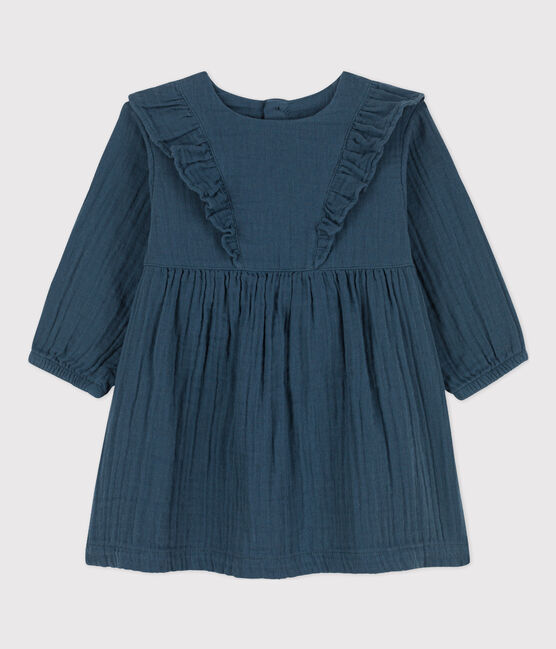 Langärmeliges Babykleid aus Musselin DUCKY