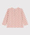 Langärmeliges Baby-T-Shirt aus Baumwolle rosa SALINE/weiss MULTICO