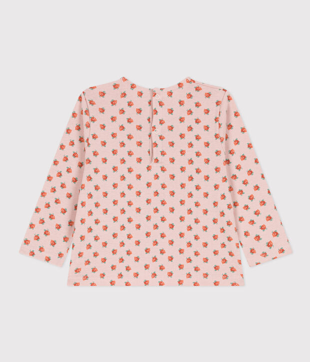 Lang&auml;rmeliges Baby-T-Shirt aus Baumwolle rosa/vielfarbig