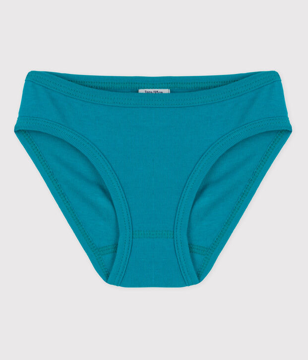 3er-Set Slips aus Baumwolle mit Blumenmuster f&uuml;r M&auml;dchen gr&uuml;n