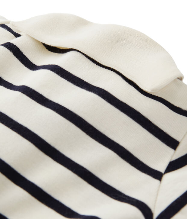 Baby-Strampler weiss/blau