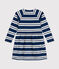 Langärmeliges Kinder-Kleid aus festem Baumwollstoff für Mädchen blau MEDIEVAL/ MONTELIMAR