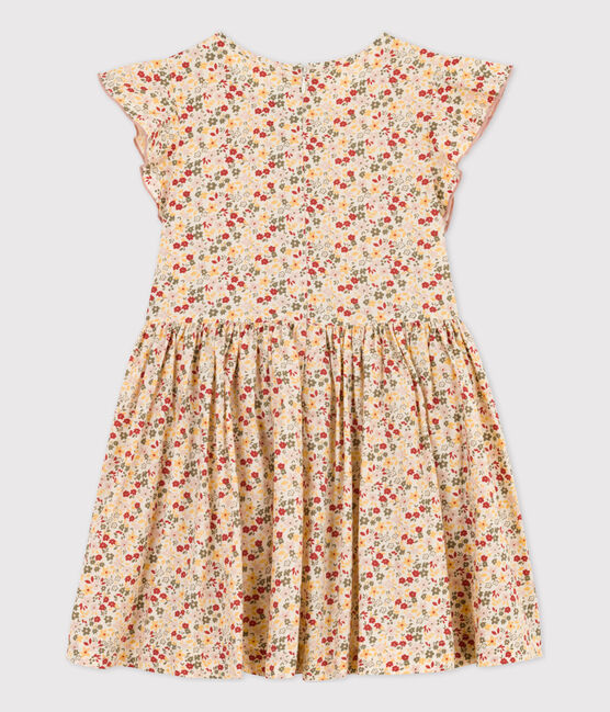 Kinderkleid aus Popeline für Mädchen weiss AVALANCHE/ MULTICO