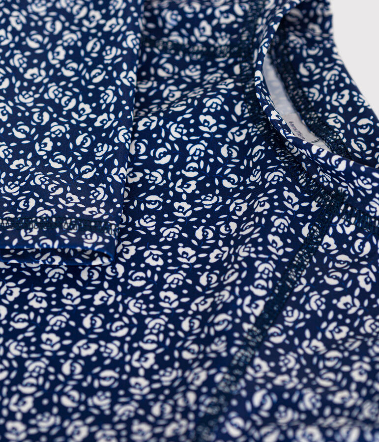 T-Shirt mit UV-Schutz Kinder/M&auml;dchen blau/weiss