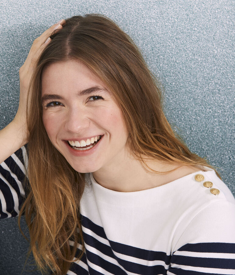 Streifenkleid f&uuml;r Damen blau/weiss