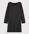 Streifenkleid für Damen schwarz NOIR/ ARGENT
