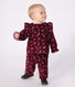 Lang&auml;rmelige Baby-Bluse aus Feincord mit Blumenmuster