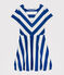 Gestreiftes Damenkleid blau SURF/weiss MARSHMALLOW