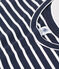 Damen-T-Shirt LE DROIT aus Baumwolle mit Rundhalsausschnitt blau SMOKING/weiss MARSHMALLOW