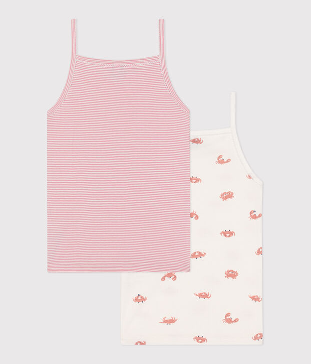 2er-Set Kinder-Unterhemden aus bedruckter Baumwolle vielfarbig