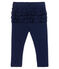 Gemusterte Baby-Legging mit Volants für Mädchen blau SMOKING/weiss MARSHMALLOW CN